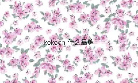 kokoon什么品牌(kokoo是什么衣服品牌)